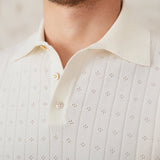 Mosta Pleated Cotton Knit Polo Shirt