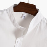 Linen Look Short Sleeve Basic Shirts & Straight Leg Linen Pants