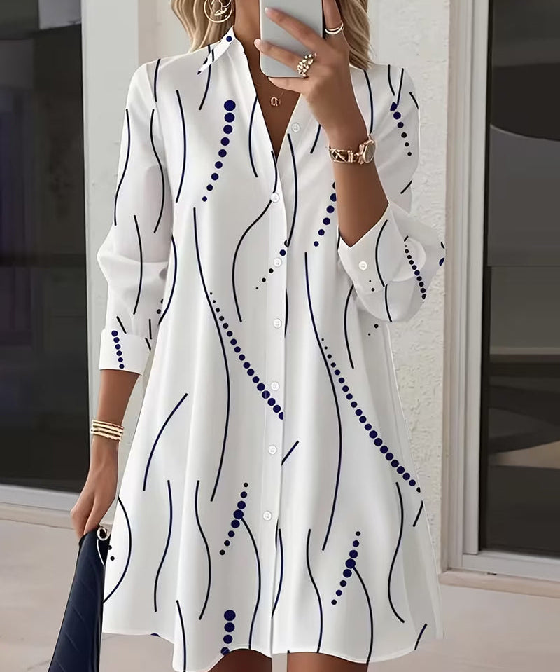 Claudine™ — Elegant and flowing shirt dress