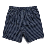 Palm Trees Print Button Up Shirt & Striped Print Swim Shorts