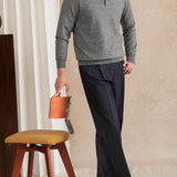 Toronto Wool Blend Long Sleeve Polo