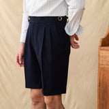 Camogli Seersucker Pleated Bermudas