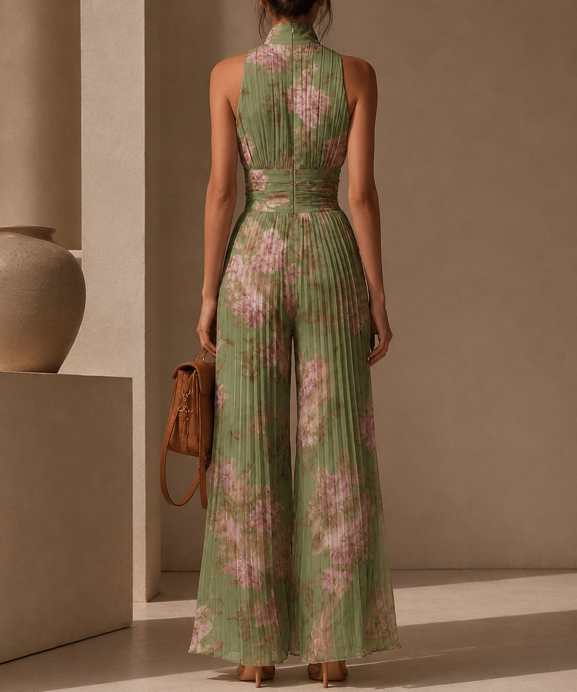 Caelia – Villa Pleated Jumpsuit