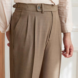 Fiumicino Straight Fit Double Pleated Trousers