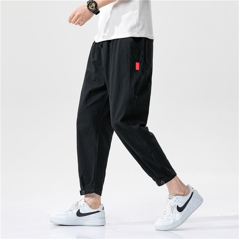 Theo - Tight-Fitting Cotton Pants