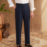 Portovenere Seersucker Houndstooth High Waisted Trousers