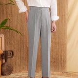 Portovenere Seersucker Houndstooth High Waisted Trousers