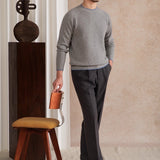 Firenze Textured Contrast Knit Wool Jumper