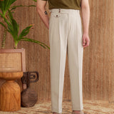 Catanzaro High Waisted Straight Fit Trousers