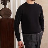 Firenze Textured Contrast Knit Wool Jumper
