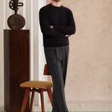 Firenze Textured Contrast Knit Wool Jumper