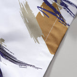 Brushstroke Print Button Up Shirt & Swim Shorts
