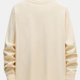 Basic Long Sleeve Heavy Weight Arc Hem T-Shirt