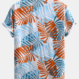 Leaf Print Button Up Shirt