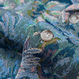 Painted Floral Jacquard Cuban Shirt & Shorts