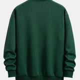 Relax Fit Geometric Striped Sweatshirt & Drawstring Corduroy Cargo Jogger Pants
