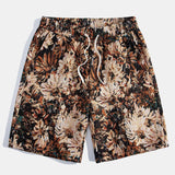 Painted Floral Jacquard Cuban Shirt & Shorts