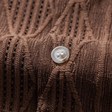 Geometric Jacquard Cuban Shirt & Linen Drawstring Shorts