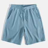 Waffle Button Up Shirt & Drawstring Waffle Shorts