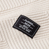 Relax Fit Geometric Striped Sweatshirt & Drawstring Corduroy Cargo Jogger Pants