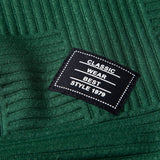 Relax Fit Geometric Striped Sweatshirt & Drawstring Corduroy Cargo Jogger Pants