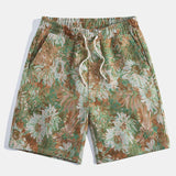 Painted Floral Jacquard Cuban Shirt & Shorts