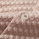 Houndstooth Jacquard Cuban Shirt & Straight Leg Linen Pants