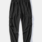 Drawstring Corduroy Cargo Jogger Pants