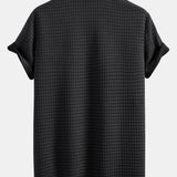 Short Sleeve Waffle Shirt & Drawstring Waffle Jogger Pants