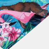 Tropical Plants And Orangutan Print Button Up Shirt & Swim Shorts