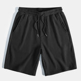 Waffle Stand Collar Shirt & Drawstring Waffle Shorts