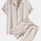 Short Sleeve Corduroy Cuban Shirt & Shorts