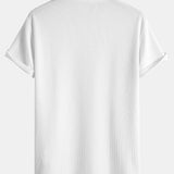 Muscle Fit Ribbed Arc Hem T-Shirt & Straight Leg Ribbed Pants