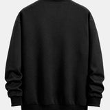 Relax Fit Geometric Striped Sweatshirt & Drawstring Corduroy Cargo Jogger Pants