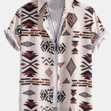 Aztec Geometric Print Shirt & Swim Shorts