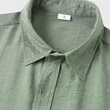 Short Sleeve Textured Button Up Shirt