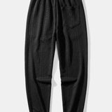 Long Sleeve Geometric Jacquard Arc Hem T-Shirt & Jogger Pants