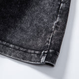 Relax Fit Long Sleeve Washed Distressed T-Shirt