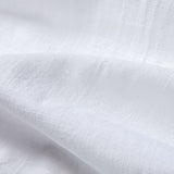 Linen Look Cotton Button Up Shirt & Stripe Print Swim Shorts