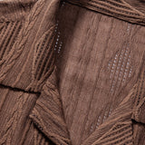Geometric Jacquard Cuban Shirt & Linen Drawstring Shorts