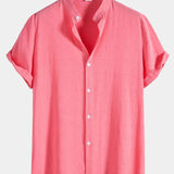 Stand Collar Shirts #This item will shrink after washing, so we highly recommend choosing one size up#
