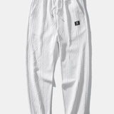 Long Sleeve Geometric Jacquard Arc Hem T-Shirt & Jogger Pants