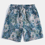 Painted Floral Jacquard Cuban Shirt & Shorts