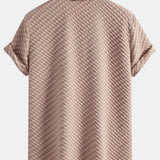 Houndstooth Jacquard Cuban Shirt & Straight Leg Linen Pants