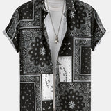 Paisley Print Button Up Shirt #Random Pattern Design#