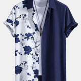 Floral Patchwork Print Button Up Shirt