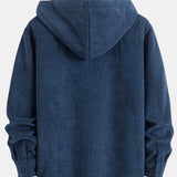 Fleece Lined Corduroy Hooded  Overshirt