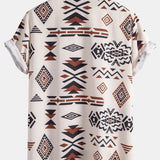 Aztec Geometric Print Shirt & Swim Shorts