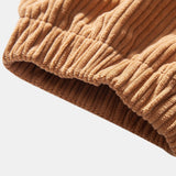 Drawstring Corduroy Cargo Jogger Pants