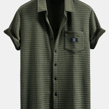 Short Sleeve Waffle Shirt & Drawstring Waffle Jogger Pants